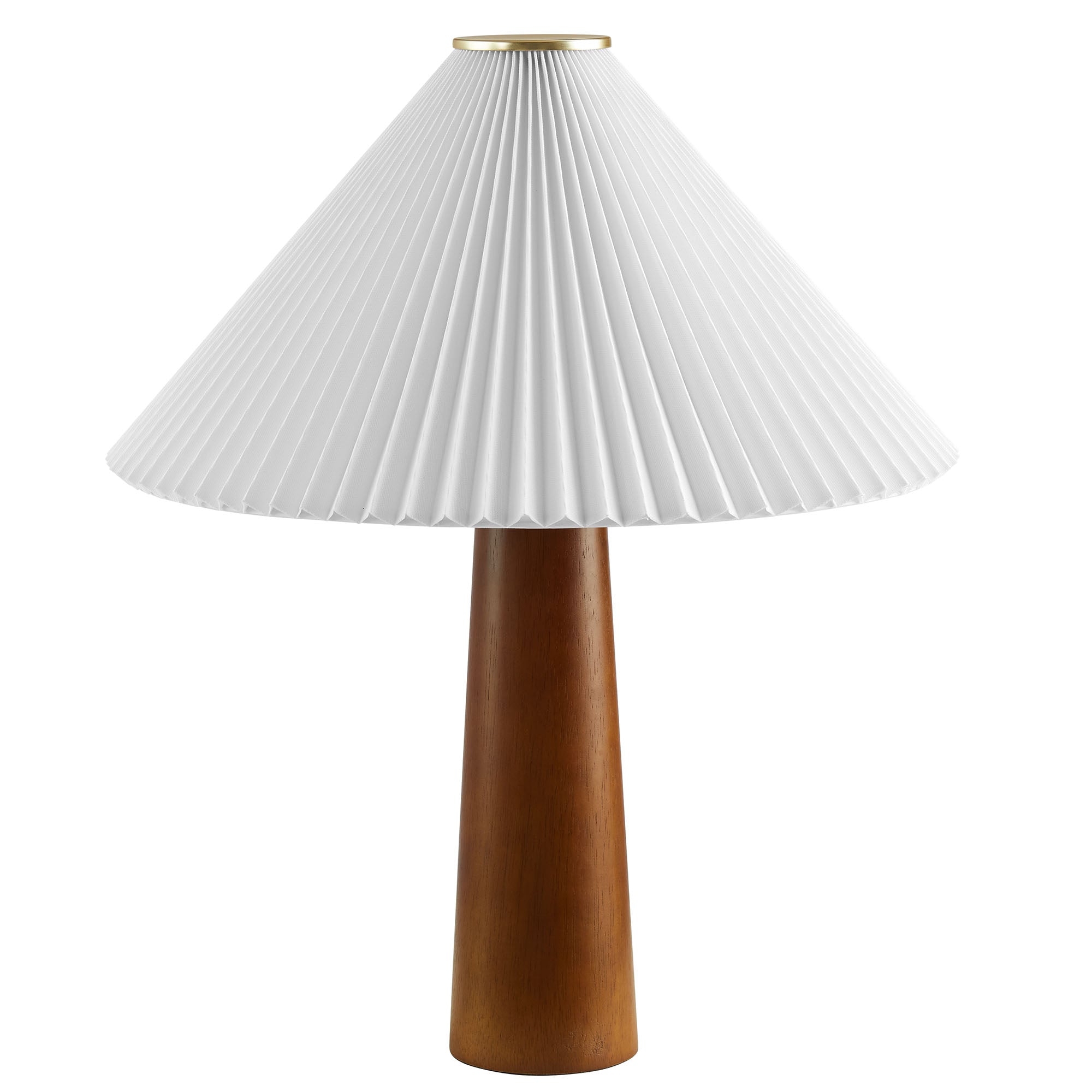 Modway EEI-7212 Jessica Wooden Base Table Lamp With Pleated Fabric Shade