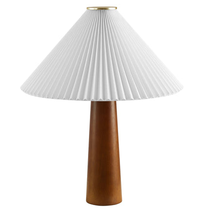 Modway EEI-7212 Jessica Wooden Base Table Lamp With Pleated Fabric Shade Modway