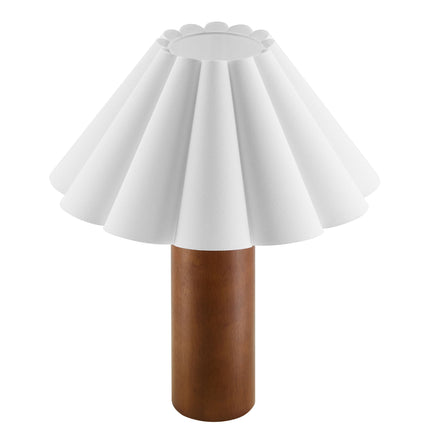 Modway EEI-7214 Flora Wood Table Lamp With Pleated Petal Shade Modway