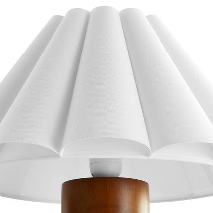 Modway EEI-7214 Flora Wood Table Lamp With Pleated Petal Shade Modway