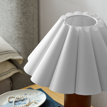 Modway EEI-7214 Flora Wood Table Lamp With Pleated Petal Shade Modway
