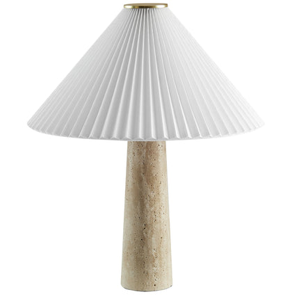 Modway EEI-7215 Cove Travertine Table Lamp With Pleated Shade Modway