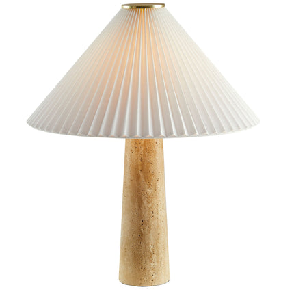 Modway EEI-7215 Cove Travertine Table Lamp With Pleated Shade Modway