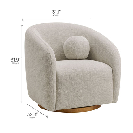 Modway EEI-7218 Holland Swivel Chenille Fabric Armchair Modway