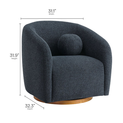 Modway EEI-7218 Holland Swivel Chenille Fabric Armchair Modway
