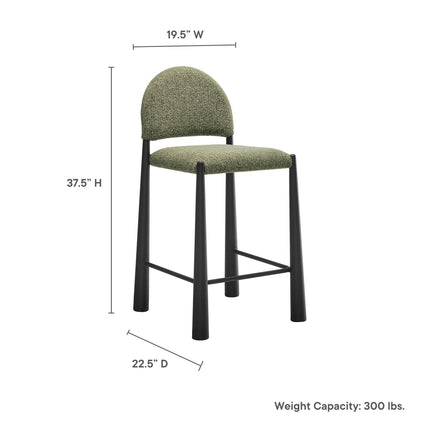 Modway EEI-7221 Hayley Upholstered Fabric Counter Stool Modway