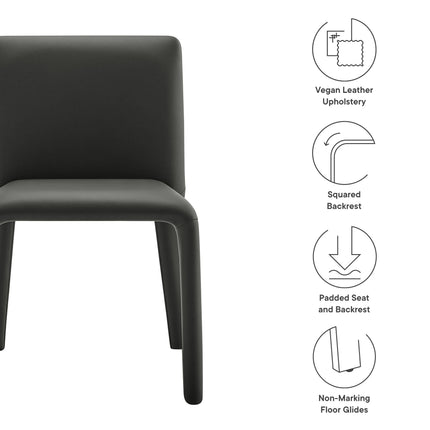 Modway EEI-7223 Rhodes Vegan Leather Upholstered Dining Chair Modway