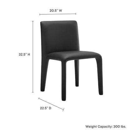 Modway EEI-7223 Rhodes Vegan Leather Upholstered Dining Chair Modway