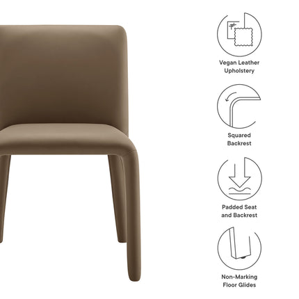 Modway EEI-7223 Rhodes Vegan Leather Upholstered Dining Chair Modway