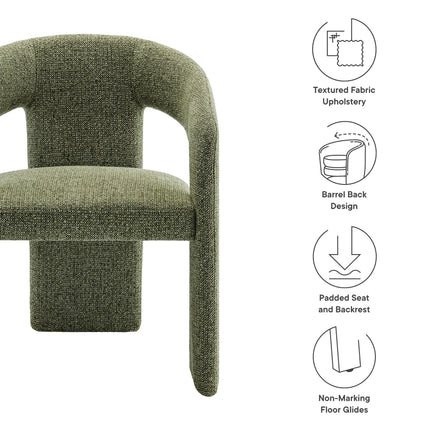Modway EEI-7224 Oslo Barrel Fabric Upholstered Dining Accent Chair Modway
