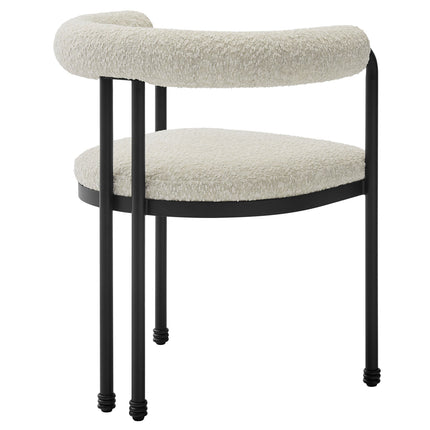 Modway EEI-7225 Turin Curved Back Boucle and Metal Dining Accent Chair Modway