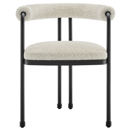 Modway EEI-7225 Turin Curved Back Boucle and Metal Dining Accent Chair Modway