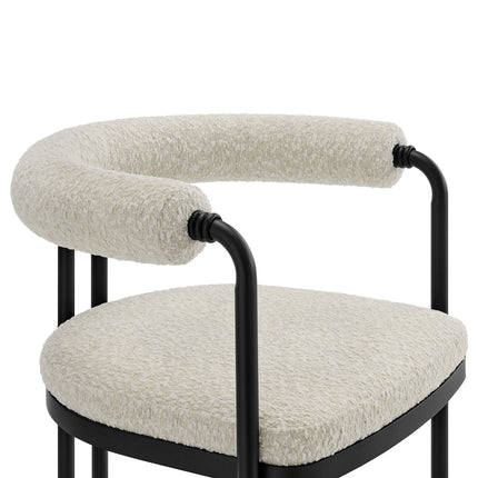 Modway EEI-7225 Turin Curved Back Boucle and Metal Dining Accent Chair Modway
