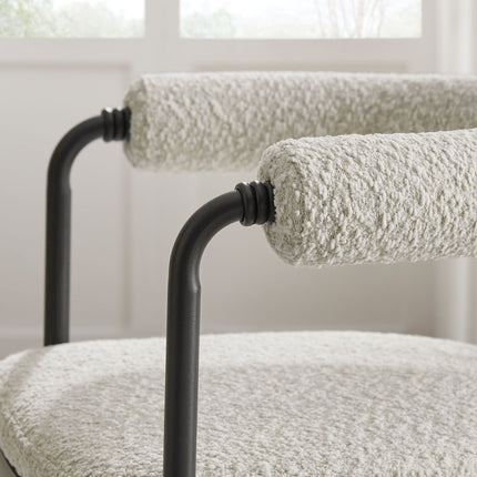 Modway EEI-7225 Turin Curved Back Boucle and Metal Dining Accent Chair Modway
