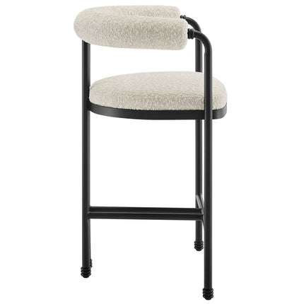 Modway EEI-7226 Turin Curved Back Boucle and Metal Counter Stool Modway