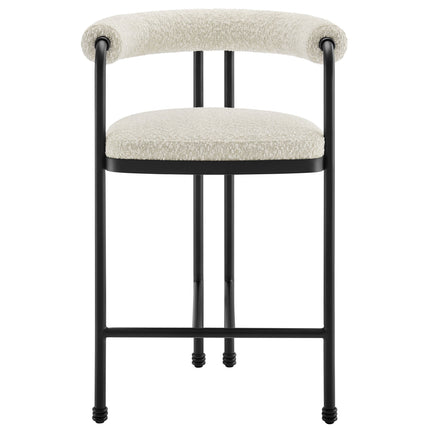 Modway EEI-7226 Turin Curved Back Boucle and Metal Counter Stool Modway