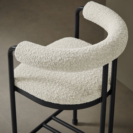 Modway EEI-7226 Turin Curved Back Boucle and Metal Counter Stool Modway