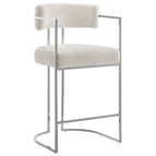 Silver Cream / Fabric and Metal