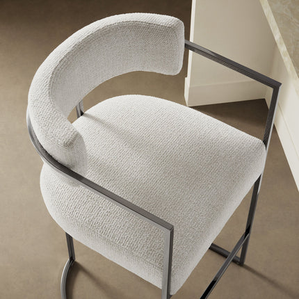 Modway EEI-7227 Huron Curved Back Fabric and Metal Counter Stool Modway