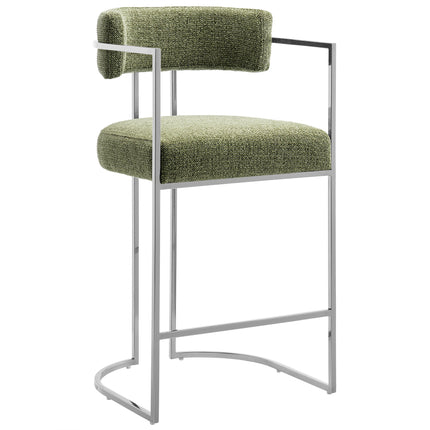 Modway EEI-7227 Huron Curved Back Fabric and Metal Counter Stool Modway