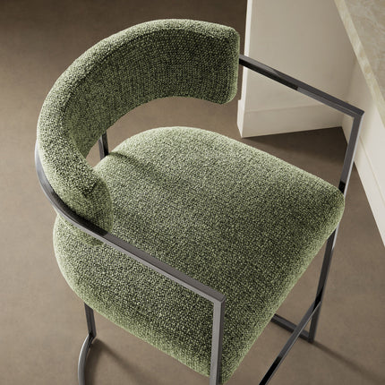 Modway EEI-7227 Huron Curved Back Fabric and Metal Counter Stool Modway