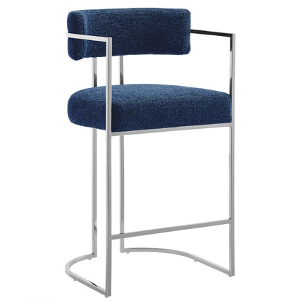 Modway EEI-7227 Huron Curved Back Fabric and Metal Counter Stool Modway