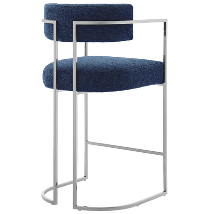 Modway EEI-7227 Huron Curved Back Fabric and Metal Counter Stool Modway