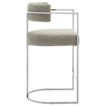 Modway EEI-7227 Huron Curved Back Fabric and Metal Counter Stool Modway