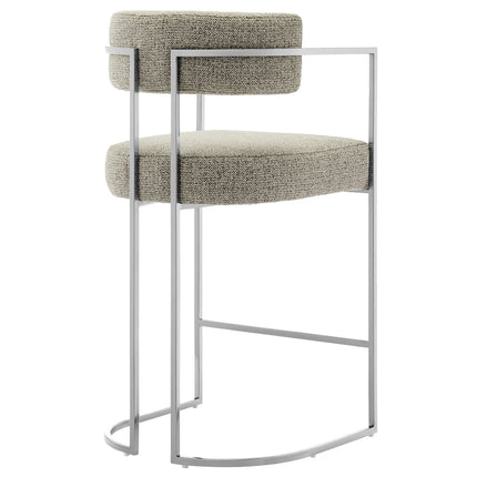 Modway EEI-7227 Huron Curved Back Fabric and Metal Counter Stool Modway