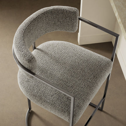 Modway EEI-7227 Huron Curved Back Fabric and Metal Counter Stool Modway