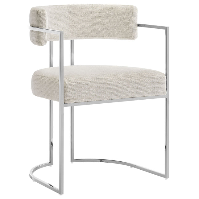 Modway EEI-7228 Huron Curved Back Fabric and Metal Dining Accent Chair Modway