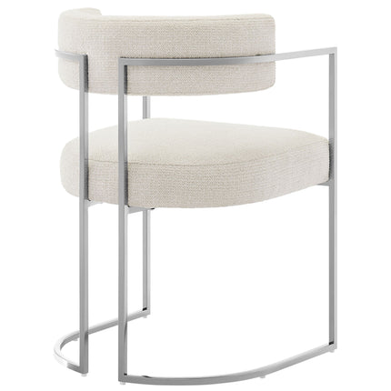 Modway EEI-7228 Huron Curved Back Fabric and Metal Dining Accent Chair Modway