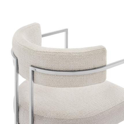 Modway EEI-7228 Huron Curved Back Fabric and Metal Dining Accent Chair Modway
