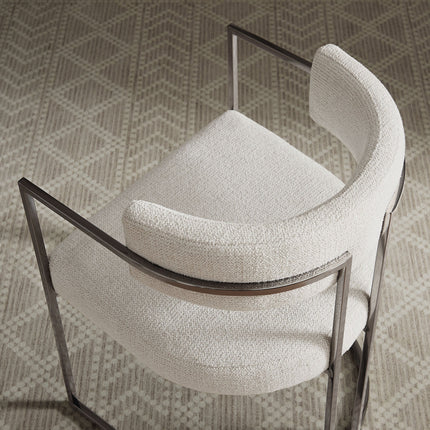 Modway EEI-7228 Huron Curved Back Fabric and Metal Dining Accent Chair Modway