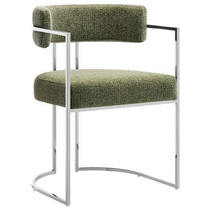 Modway EEI-7228 Huron Curved Back Fabric and Metal Dining Accent Chair Modway