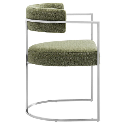 Modway EEI-7228 Huron Curved Back Fabric and Metal Dining Accent Chair Modway