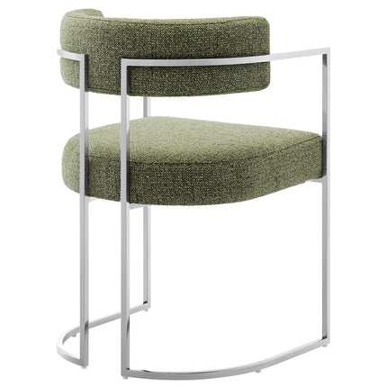 Modway EEI-7228 Huron Curved Back Fabric and Metal Dining Accent Chair Modway