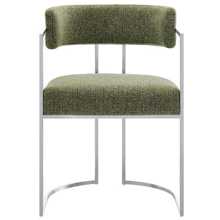 Modway EEI-7228 Huron Curved Back Fabric and Metal Dining Accent Chair Modway