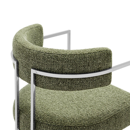 Modway EEI-7228 Huron Curved Back Fabric and Metal Dining Accent Chair Modway