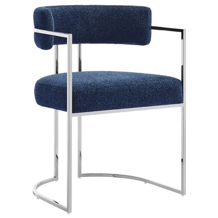 Modway EEI-7228 Huron Curved Back Fabric and Metal Dining Accent Chair Modway