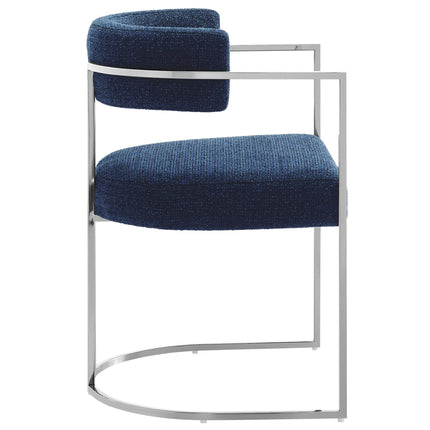 Modway EEI-7228 Huron Curved Back Fabric and Metal Dining Accent Chair Modway