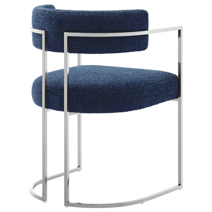 Modway EEI-7228 Huron Curved Back Fabric and Metal Dining Accent Chair Modway