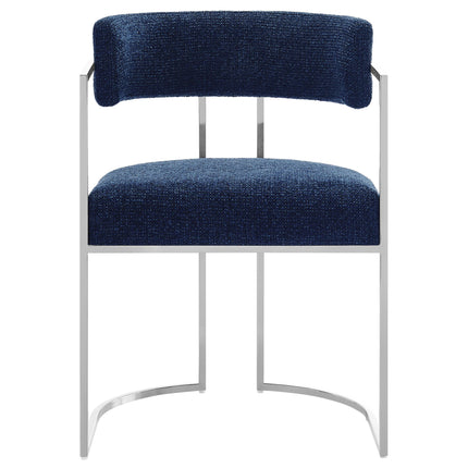 Modway EEI-7228 Huron Curved Back Fabric and Metal Dining Accent Chair Modway