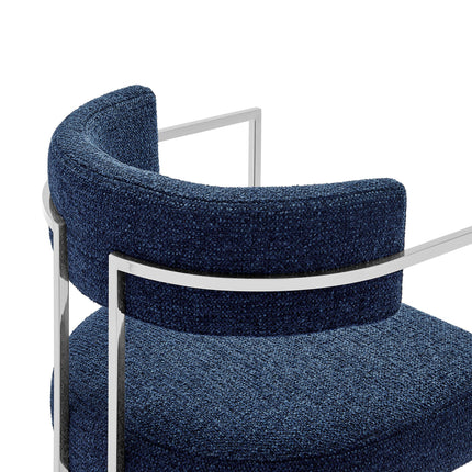 Modway EEI-7228 Huron Curved Back Fabric and Metal Dining Accent Chair Modway