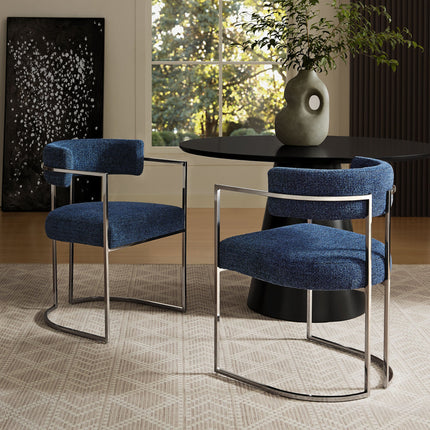 Modway EEI-7228 Huron Curved Back Fabric and Metal Dining Accent Chair Modway