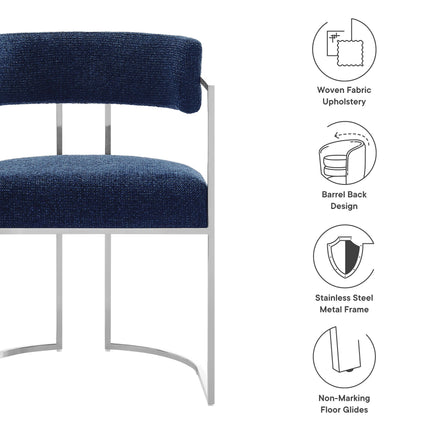 Modway EEI-7228 Huron Curved Back Fabric and Metal Dining Accent Chair Modway