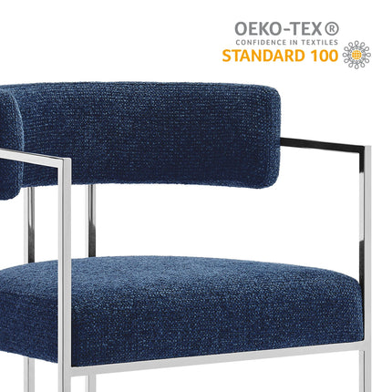 Modway EEI-7228 Huron Curved Back Fabric and Metal Dining Accent Chair Modway