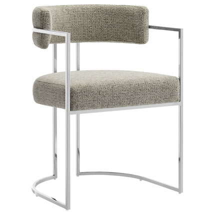 Modway EEI-7228 Huron Curved Back Fabric and Metal Dining Accent Chair Modway