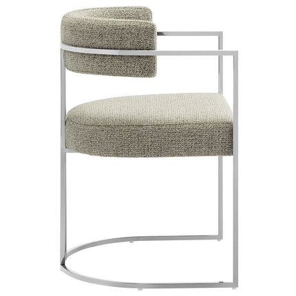 Modway EEI-7228 Huron Curved Back Fabric and Metal Dining Accent Chair Modway