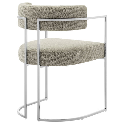 Modway EEI-7228 Huron Curved Back Fabric and Metal Dining Accent Chair Modway